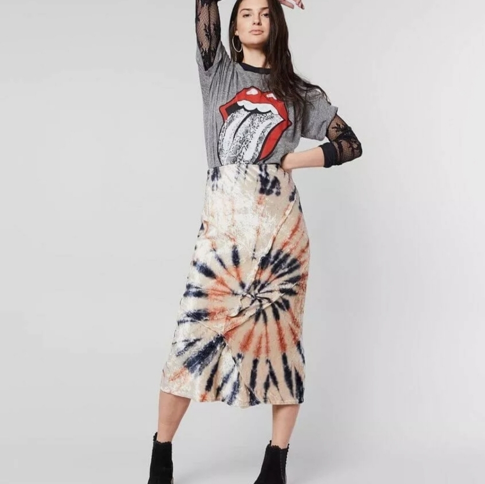 Free People Velvet maxi Serious Swagger Skirt - Picture 1 of 15